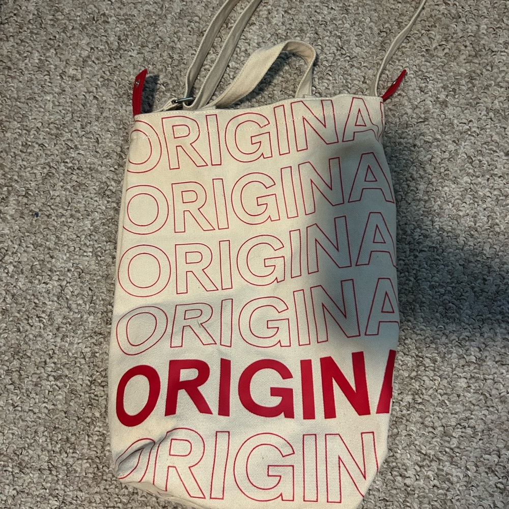 Chick-fil-A Original Cream and Red Tote Bag